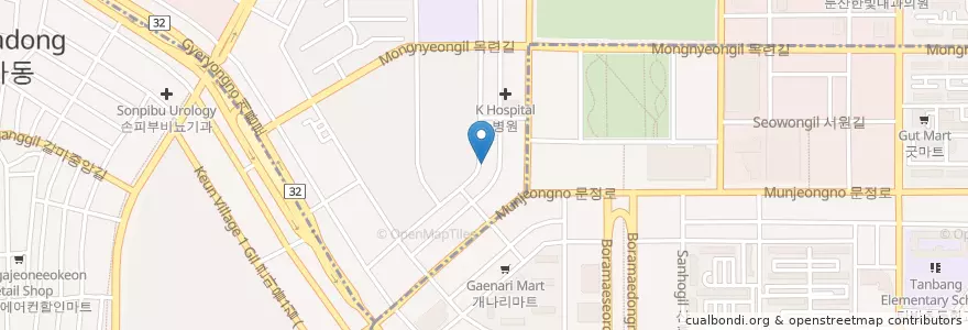 Mapa de ubicacion de SC Jeil Bank en South Korea, Daejeon, Seo-Gu, Dunsandong, Tanbang-Dong.