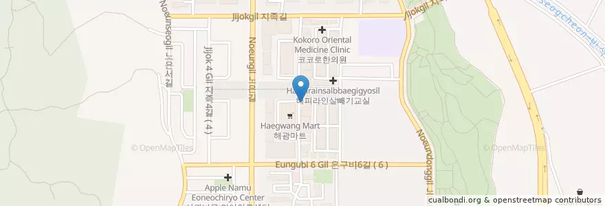Mapa de ubicacion de 앙뜨리사진은행 en Coreia Do Sul, Daejeon, 유성구, 노은동.