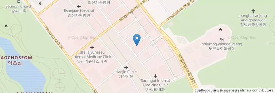 Mapa de ubicacion de 국민은행 en کره جنوبی, گیونگی-دو, 고양시, 일산동구.