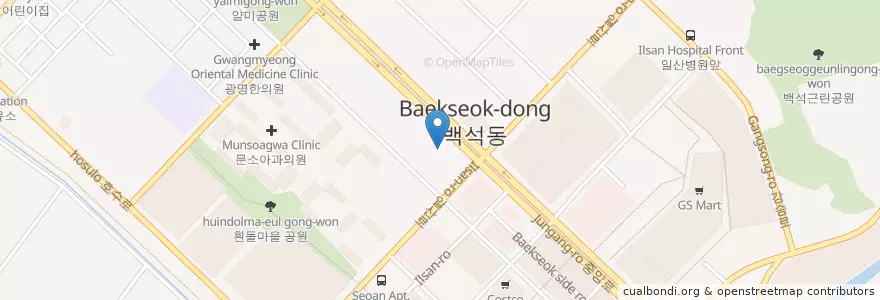 Mapa de ubicacion de SC제일은행 en 대한민국, 경기도, 고양시, 일산동구.