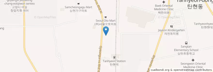Mapa de ubicacion de IBK기업은행 en 대한민국, 경기도, 고양시, 일산서구.