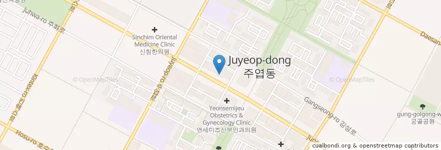 Mapa de ubicacion de 모아저축은행 en 대한민국, 경기도, 고양시, 일산서구.