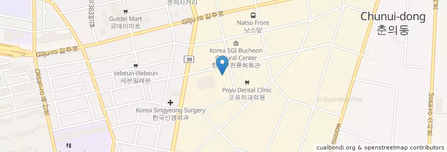 Mapa de ubicacion de 중소기업은행 en Corea Del Sur, Gyeonggi, 부천시.