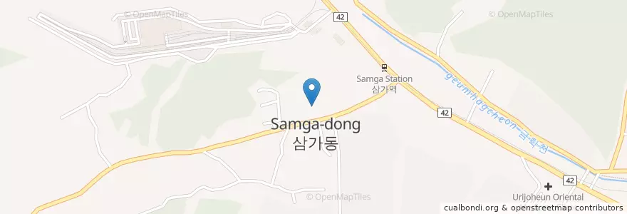 Mapa de ubicacion de 한국외환은행 en كوريا الجنوبية, 경기도, 용인시, 처인구.