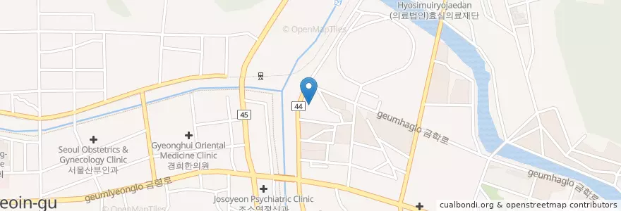 Mapa de ubicacion de 세람상호저축은행 en Zuid-Korea, Gyeonggi-Do, 용인시, 처인구.