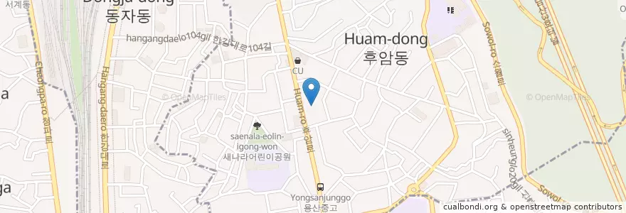 Mapa de ubicacion de 후암동 주민센터 en كوريا الجنوبية, سول, 용산구.