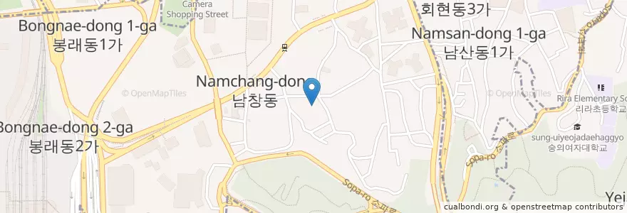 Mapa de ubicacion de 회현동주민센터 en Corée Du Sud, Séoul, 중구.