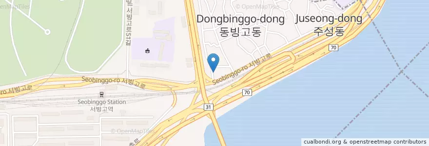 Mapa de ubicacion de 서빙고동 주민센터 en 大韓民国, ソウル, 龍山区, 西氷庫洞.