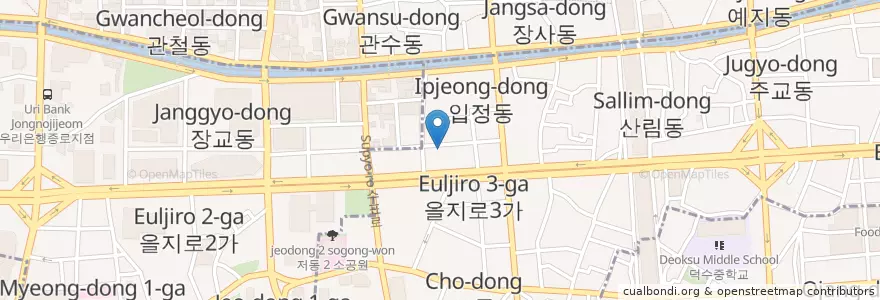 Mapa de ubicacion de 을지로동 주민센터 en 대한민국, 서울.