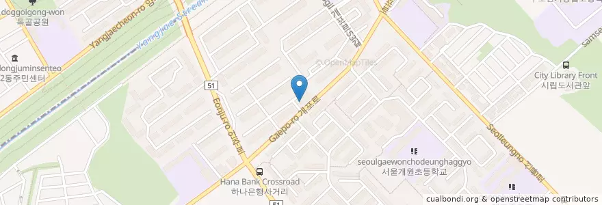 Mapa de ubicacion de 개포1동 주민센터 en 대한민국, 서울, 강남구, 개포동, 개포1동.