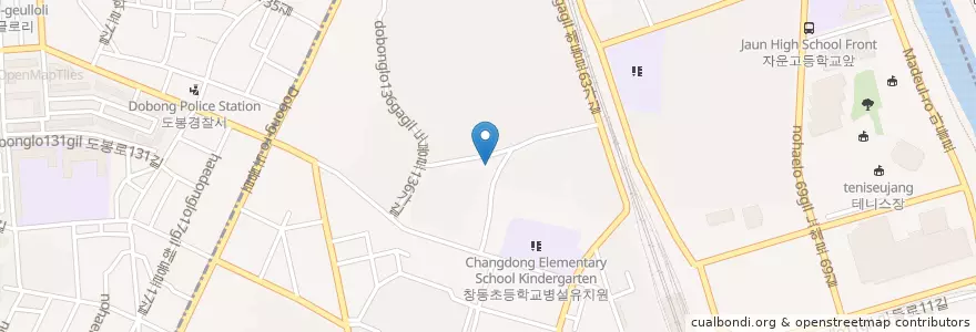 Mapa de ubicacion de 창5동 주민센터 en كوريا الجنوبية, سول, 도봉구, 창5동.