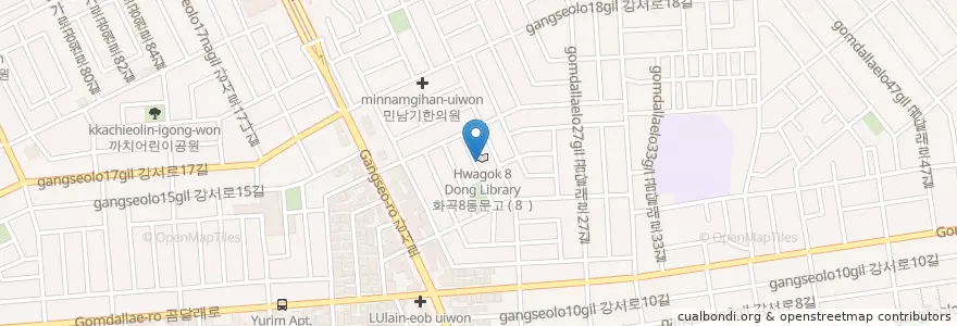 Mapa de ubicacion de 화곡8동 주민센터 en Corea Del Sur, Seúl, 강서구, 화곡8동.