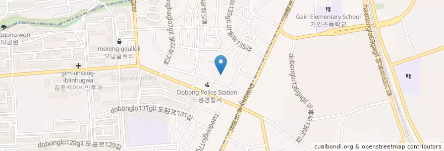 Mapa de ubicacion de 쌍문2동 주민센터 en كوريا الجنوبية, سول, 도봉구, 쌍문2동.