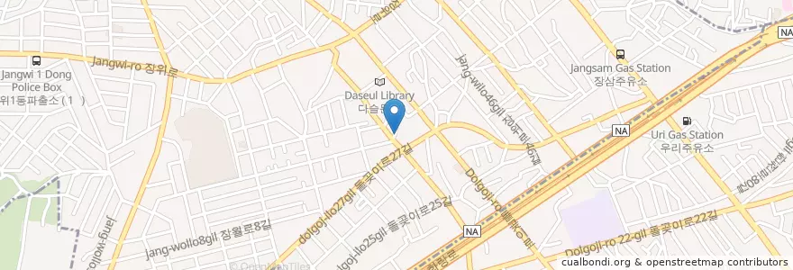Mapa de ubicacion de 장위2동 주민센터 en 대한민국, 서울, 성북구, 장위2동.
