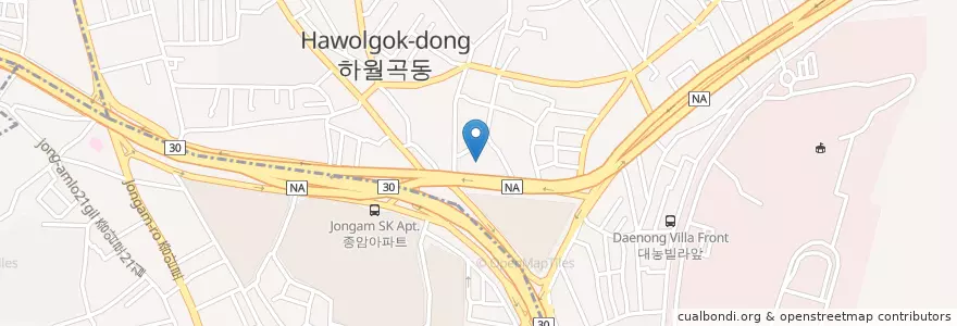 Mapa de ubicacion de 월곡2동 주민센터 en Coreia Do Sul, Seul, 성북구, 월곡2동.