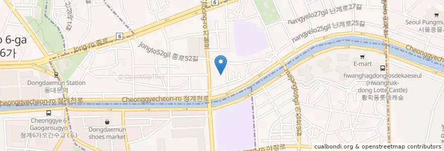 Mapa de ubicacion de 창신1동 주민센터 en Corée Du Sud, Séoul, 창신1동.