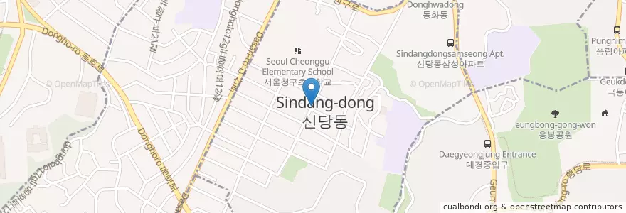 Mapa de ubicacion de 청구동 주민센터 en Corea Del Sur, Seúl, 중구, 청구동.