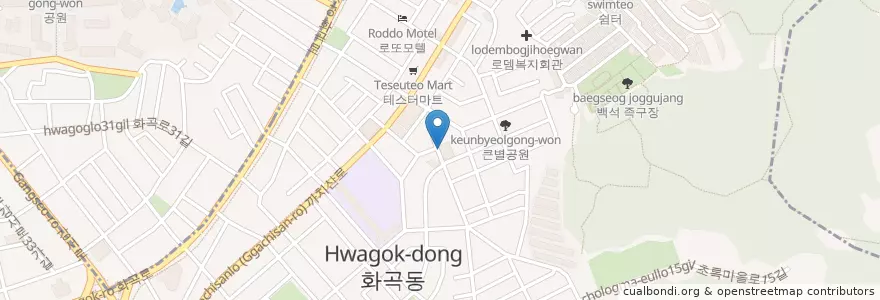 Mapa de ubicacion de 화곡본동 주민센터 en Республика Корея, Сеул, 강서구, 화곡본동.