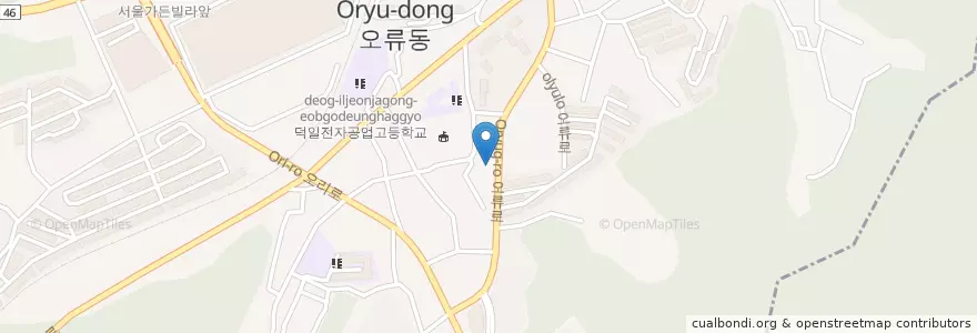 Mapa de ubicacion de 오류2동 주민센터 en Güney Kore, Seul, 구로구, 오류2동.