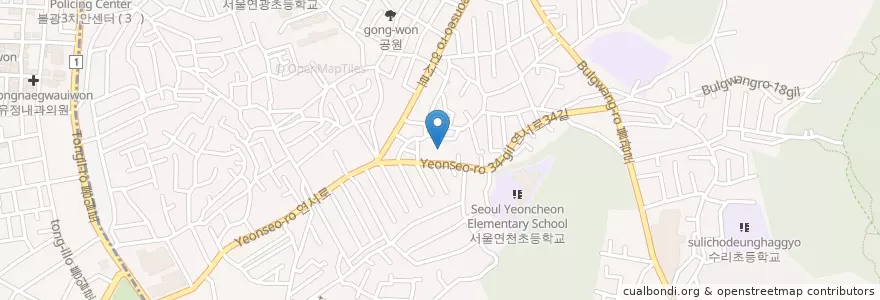 Mapa de ubicacion de 불광보건분소 en Südkorea, Seoul, 은평구, 불광2동.