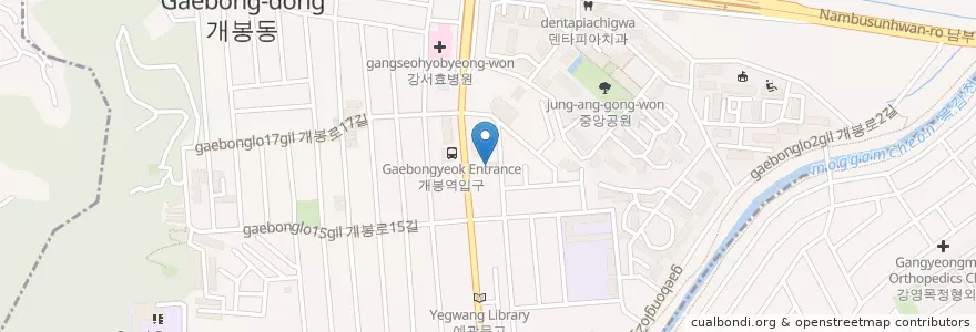 Mapa de ubicacion de 개봉2동주민센터 en Südkorea, Seoul, 구로구, 개봉2동.