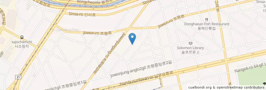 Mapa de ubicacion de 조원동주민센터 en كوريا الجنوبية, سول, 조원동.