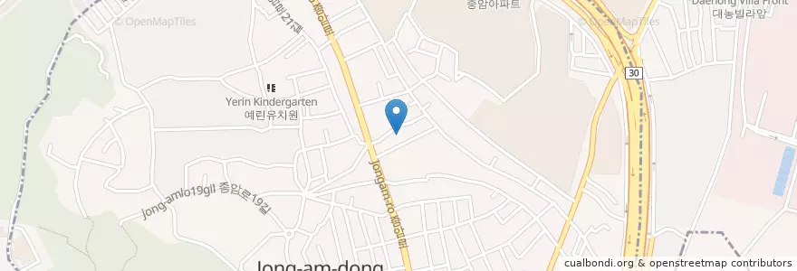 Mapa de ubicacion de 종암동주민센터 en 대한민국, 서울, 성북구, 종암동.