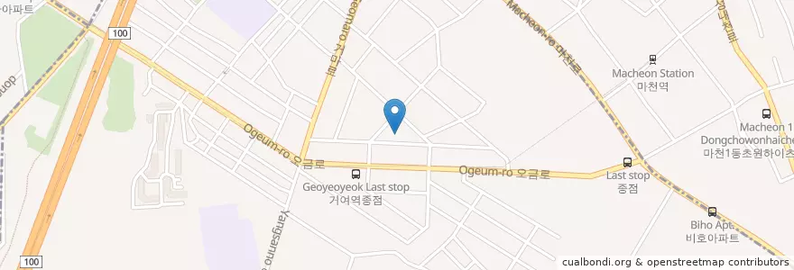 Mapa de ubicacion de 거여2동주민센터 en 대한민국, 서울, 송파구, 거여2동.