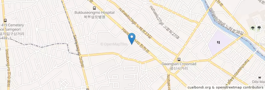 Mapa de ubicacion de 수유2동주민센터 en 대한민국, 서울, 강북구, 수유2동.