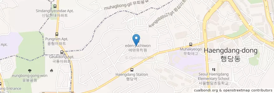 Mapa de ubicacion de 행당2동주민센터 en Korea Selatan, 서울, 성동구, 행당2동.