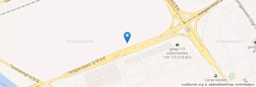 Mapa de ubicacion de 가락1동주민센터 en Corée Du Sud, Séoul, 송파구, 가락1동.