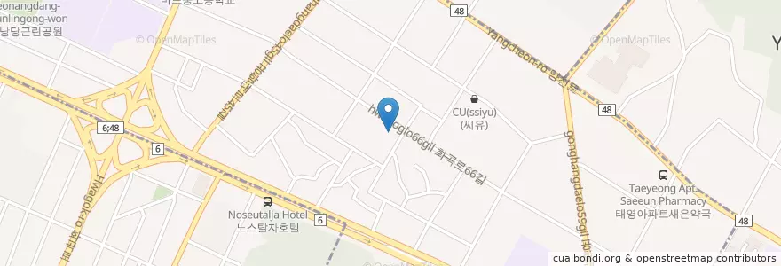Mapa de ubicacion de 등촌1동 주민센터 en Coreia Do Sul, Seul, 강서구, 등촌1동.