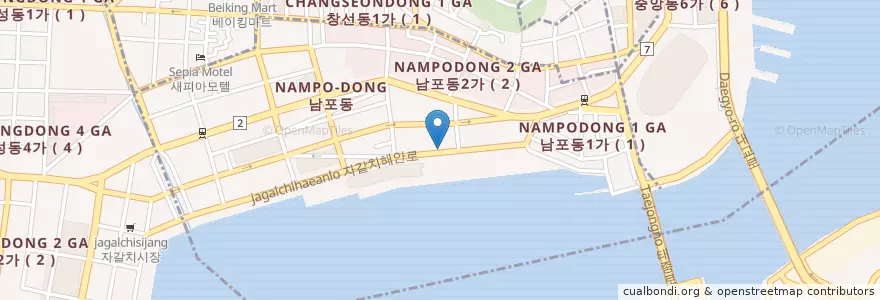 Mapa de ubicacion de 南浦洞 住民 センター en 大韓民国, 釜山, 南浦洞.