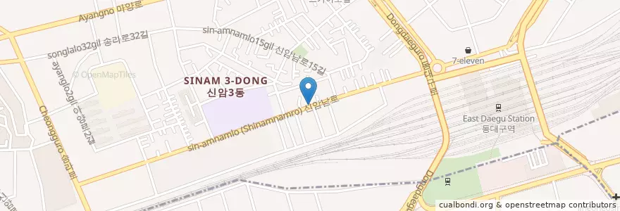 Mapa de ubicacion de 신암3동주민센터 en Zuid-Korea, Daegu, 동구.