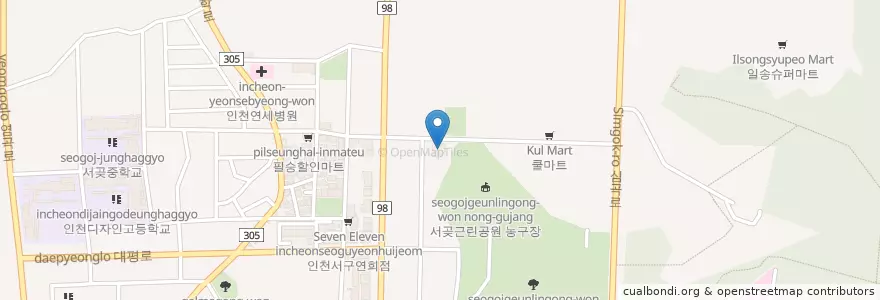 Mapa de ubicacion de 연희동주민센터 en Corea Del Sur, Incheon, 서구, 연희동.