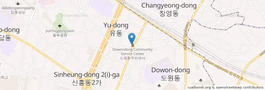 Mapa de ubicacion de Dowondong Community Service Center en South Korea, Incheon, Dowon-Dong.