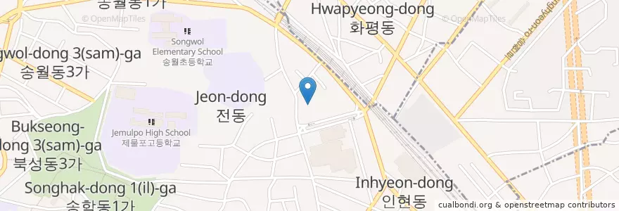 Mapa de ubicacion de 동인천동주민센터 en 대한민국, 인천, 동구, 동인천동.