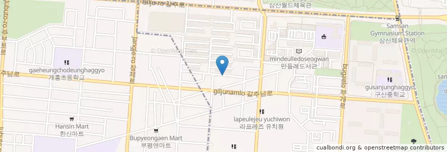 Mapa de ubicacion de 부개3동 주민센터 en Республика Корея, Инчхон, 부평구, 부개동.
