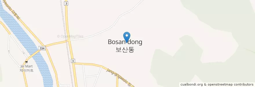 Mapa de ubicacion de 보산동주민센터 en 대한민국, 경기도, 동두천시.