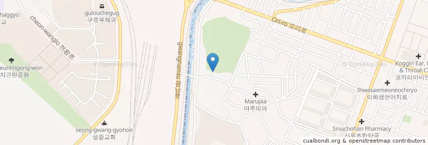 Mapa de ubicacion de 광명5동주민센터 en 대한민국, 서울, 광명시, 구로구.
