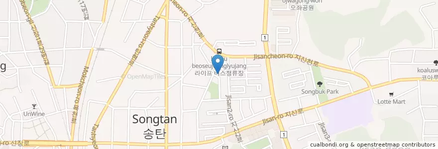Mapa de ubicacion de 송북동주민센터 en Республика Корея, Кёнгидо, 평택시.