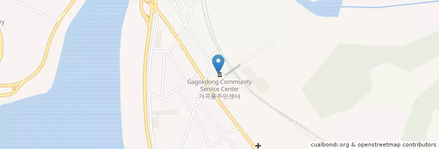 Mapa de ubicacion de 가곡동주민센터 en Korea Selatan, Gyeongsang Selatan, 밀양시.