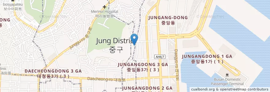 Mapa de ubicacion de 동광동주민센터 en Corea Del Sud, Busan, 중구, 동광동.