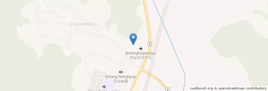 Mapa de ubicacion de 진상면 주민센터 en Республика Корея, Чолла-Намдо, 광양시.