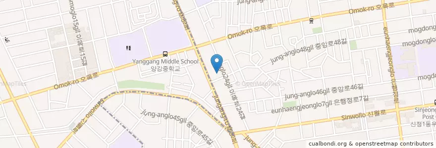 Mapa de ubicacion de 통일주유소 en Korea Selatan, 서울, 양천구, 신정4동.