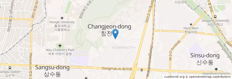 Mapa de ubicacion de 선광주유소 en 대한민국, 서울, 마포구, 서강동.