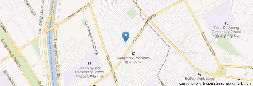 Mapa de ubicacion de 신일주유소 en Corée Du Sud, Séoul, 영등포구, 대림3동.