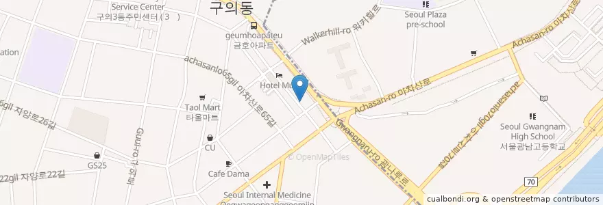 Mapa de ubicacion de 동아주유소 en 대한민국, 서울, 광진구.