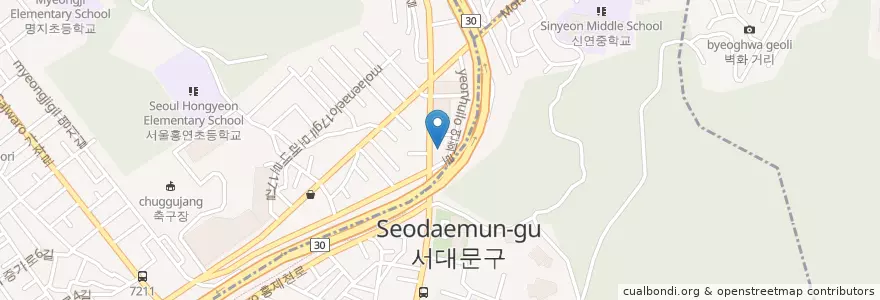 Mapa de ubicacion de 광호주유소 en Südkorea, Seoul, 서대문구.