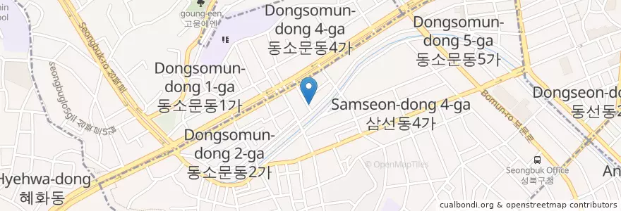 Mapa de ubicacion de 돈암주유소 en 대한민국, 서울, 성북구.